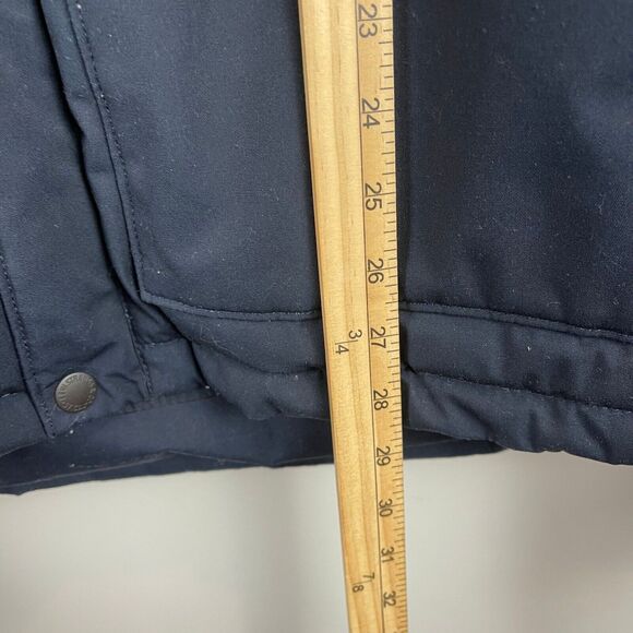 Levi's Puffer Jacket Men's XL Navy Brown Colorblock Fleece Shirttail Woodsman - Picture 11 of 11